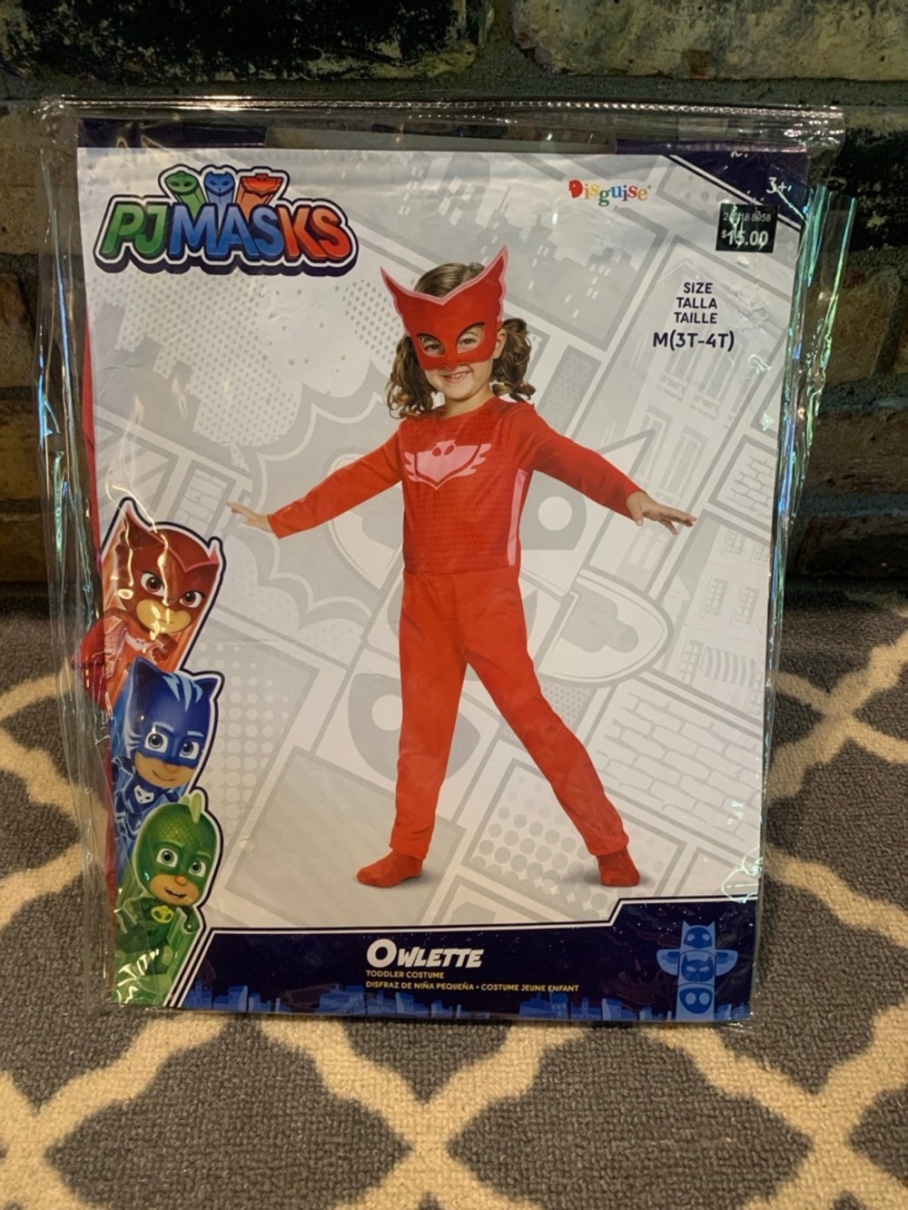 PJ Mask Owlette Costume size toddler 3t/4t